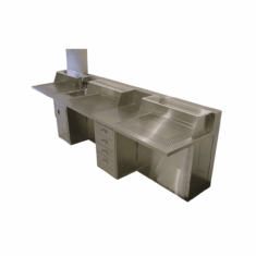 TBJ Multi-User Downdraft Table 36-144-DD-MU with sink